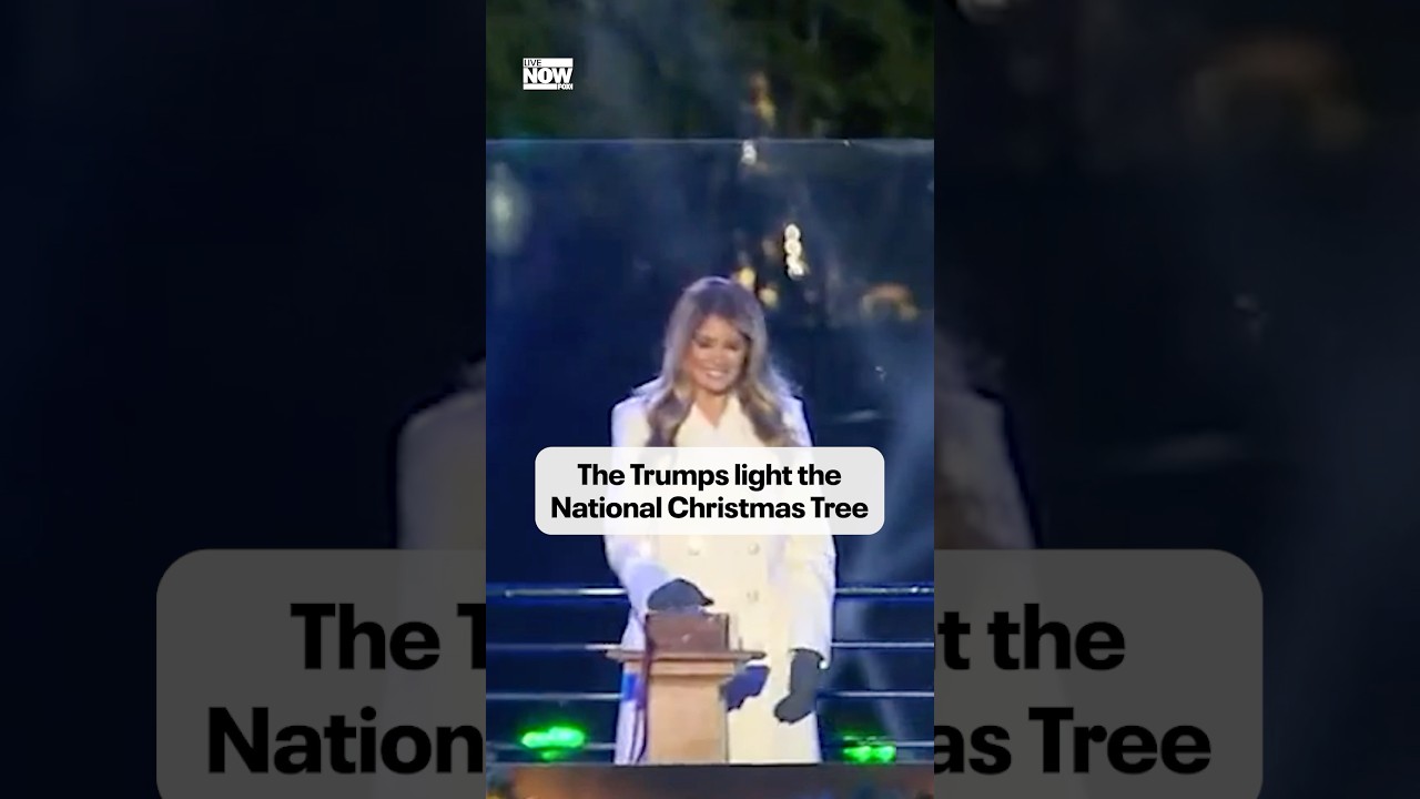 President Trump and first lady Melania take part in the National Christmas Tree lighting