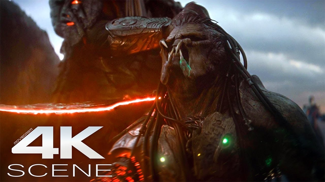 Prince Kwei Vs. Yautja King Njhorr (2025) Fight Scene – Predator: Badlands Movie Clip 4K