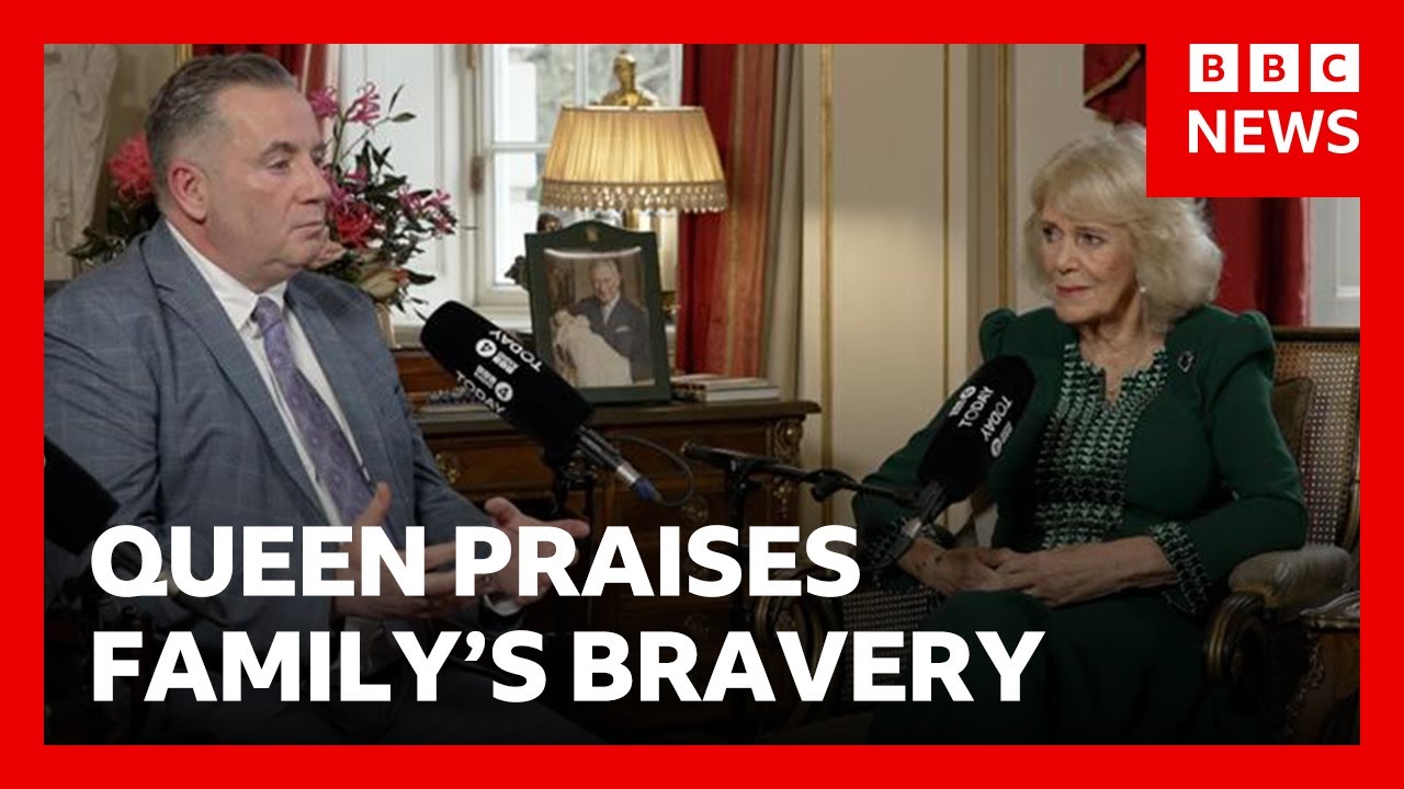 Queen praises John Hunt and daughter, saying bravery prompted her to share assault story | BBC News