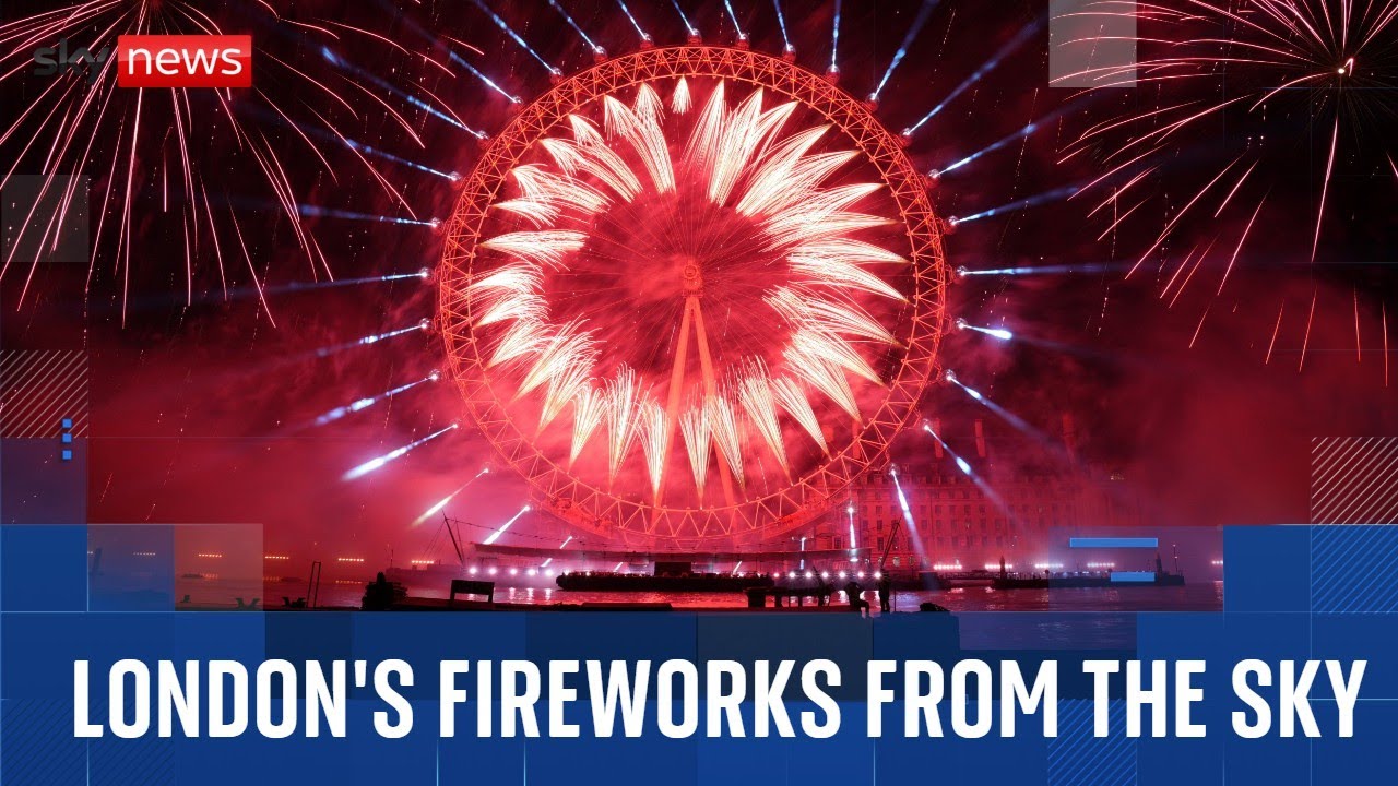 Relive London’s 2026 fireworks from the sky