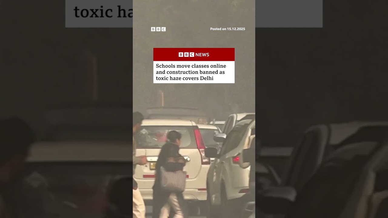 Schools move classes online and construction banned as toxic haze covers Delhi. #BBCNews