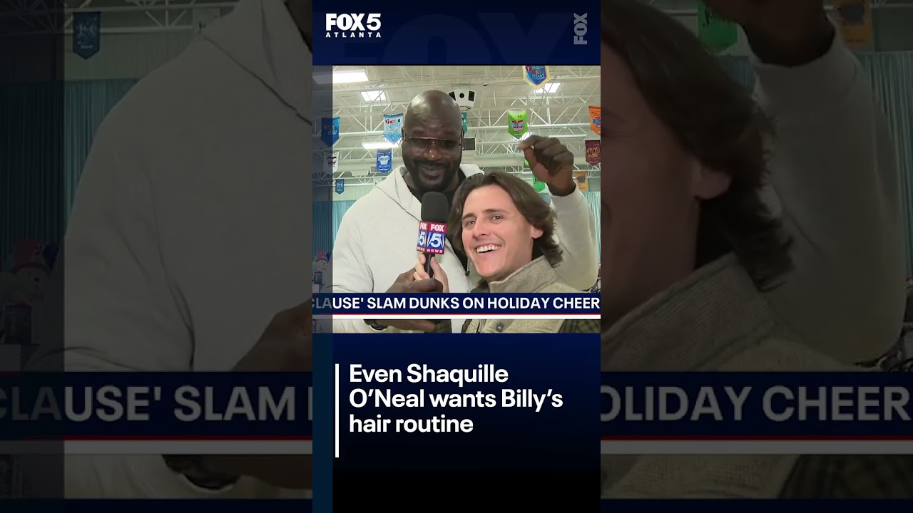 Shaq is spreading smiles (and hair care tips) at his annual Shaq-A-Claus charity event.