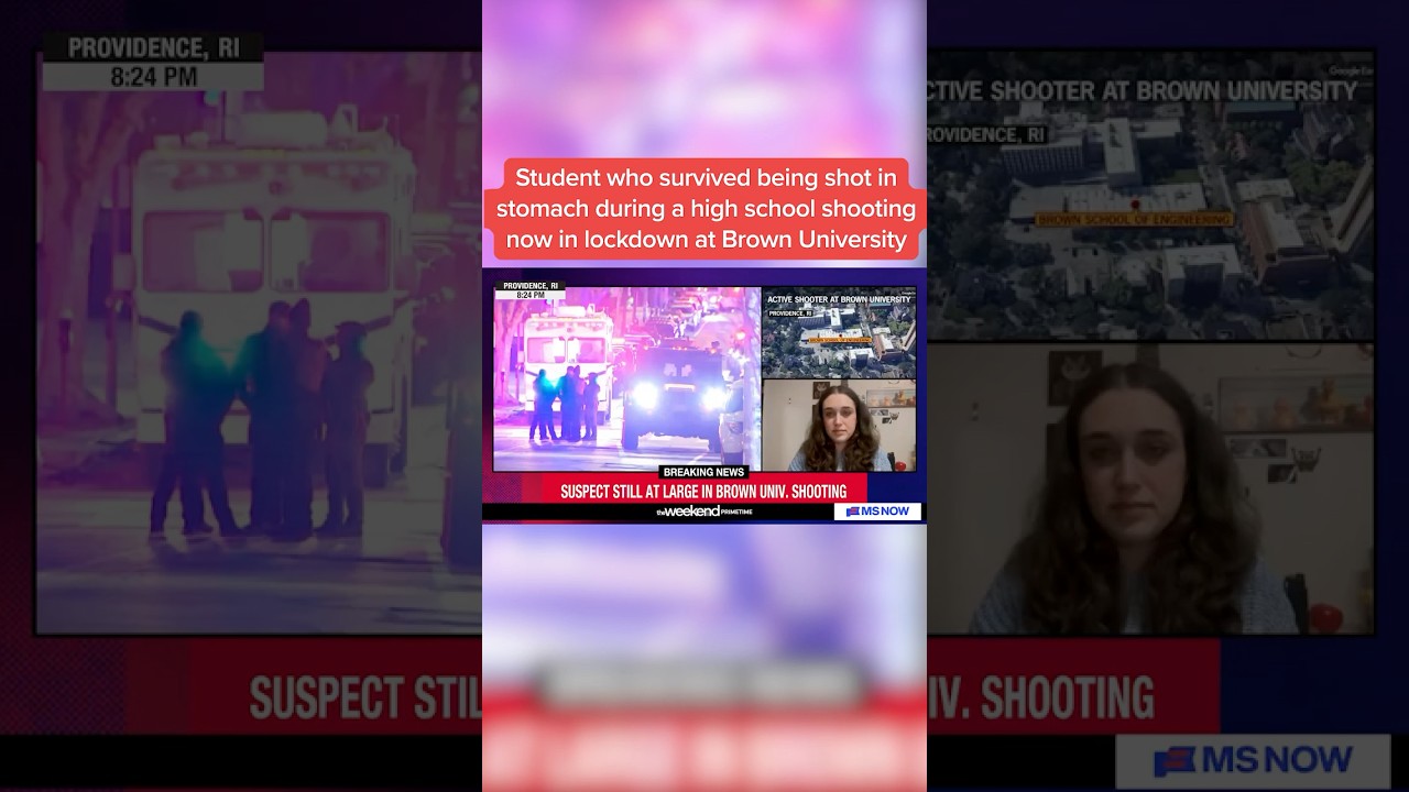 Student who survived being shot during a high school shooting now in lockdown at Brown University