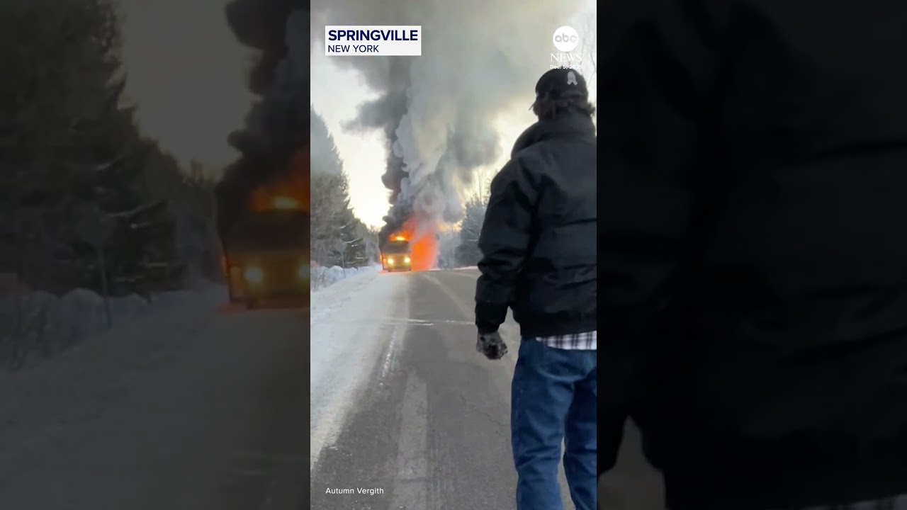 Students safely evacuated after school bus catches fire