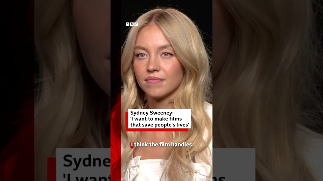 Sydney Sweeney wants to make films that ‘save people’s lives’. #SydneySweeney #BBCNews