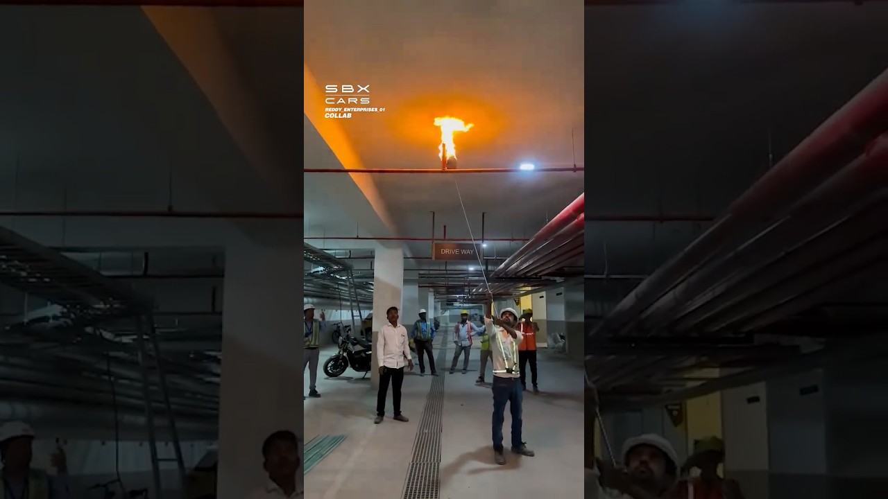 Testing Sprinkler System! 🔥 #fire #sprinkler #worksite