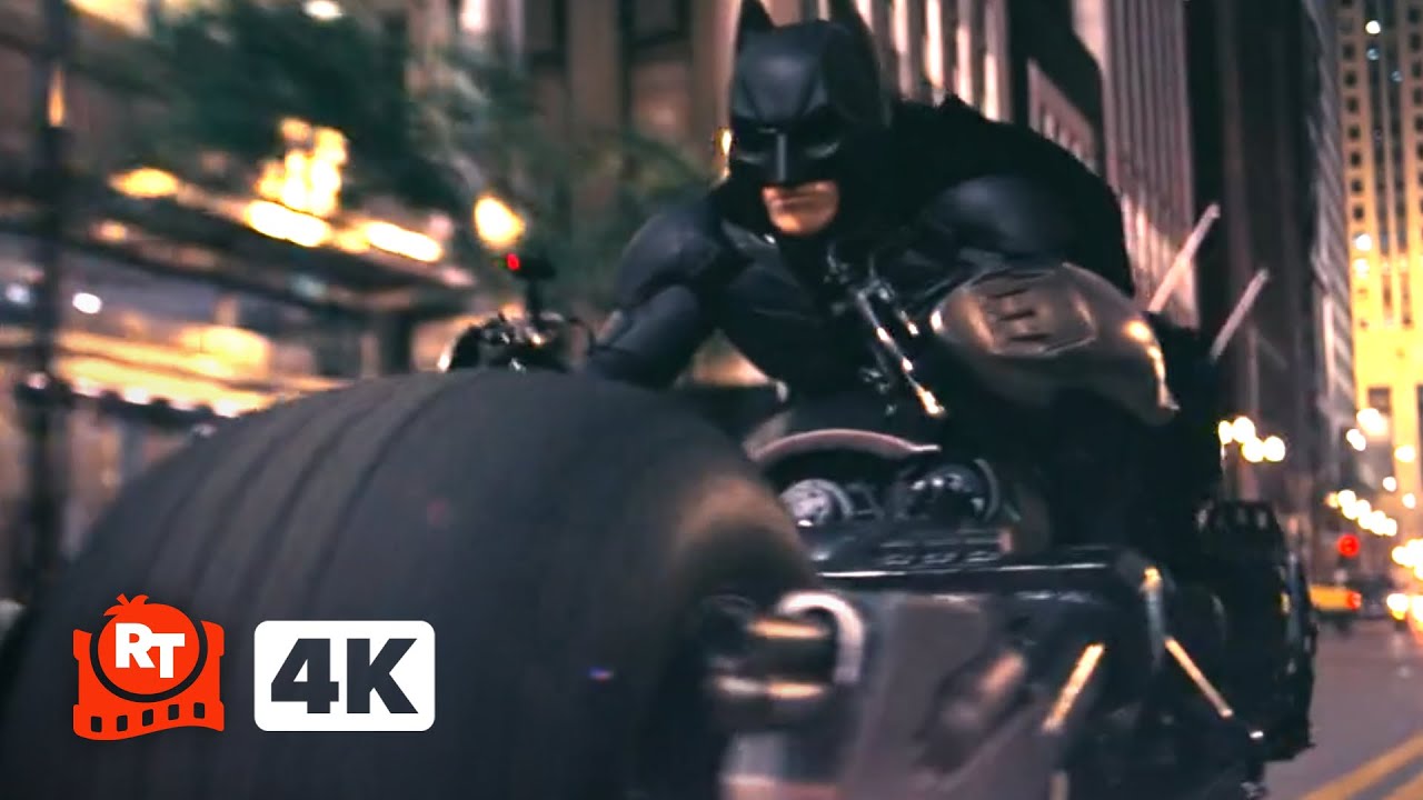 The Dark Knight (2008) 4K – Bat-Pod Chase! | Movieclips