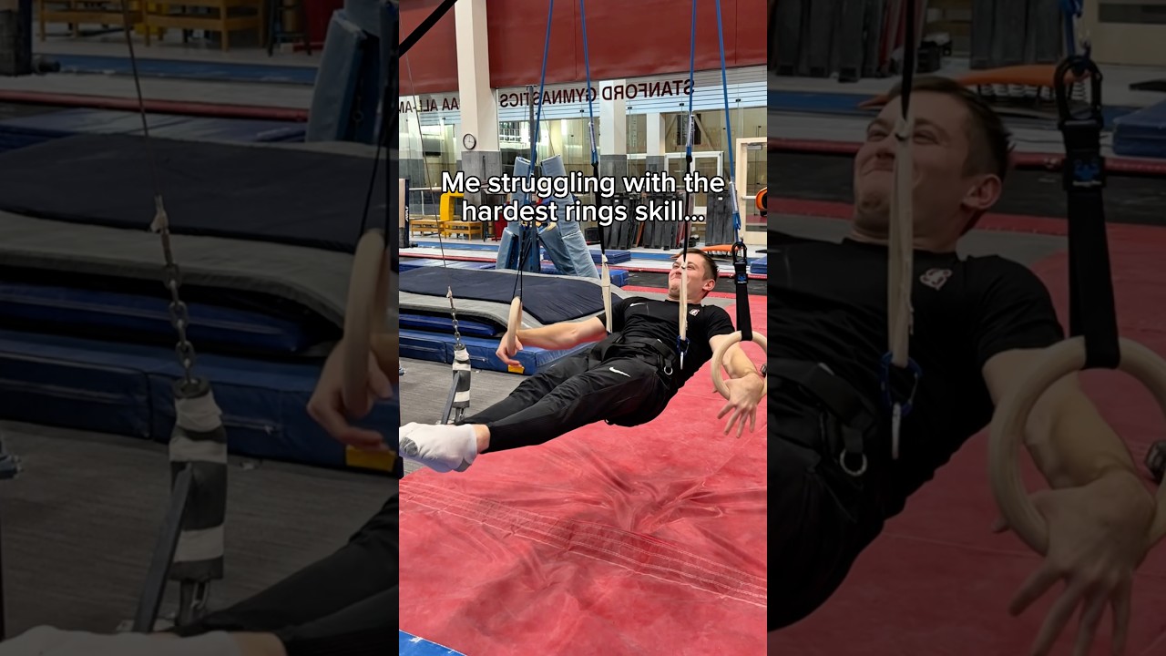 The HARDEST move on rings 🤯 #gymnast #gymnastics #sports #olympics #olympic #sport #calisthenics