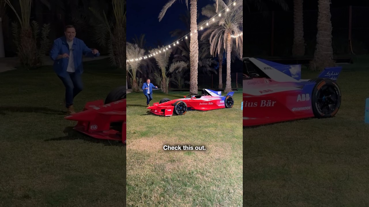 The World’s Fastest Electric Race Car! 🏎️ @abb #racing #formulae #dubai