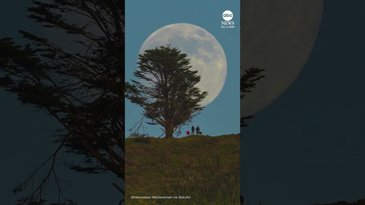 Timelapse: Stunning moonrise over Pacifica, California