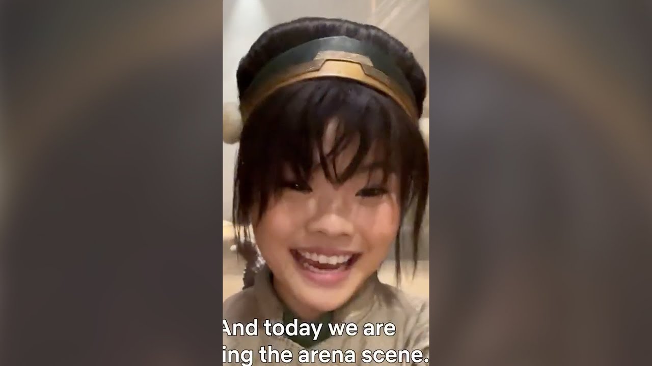 Toph actress Miya Cech’s first day on the Avatar: The Last Airbender set was for the Season 2 arena!