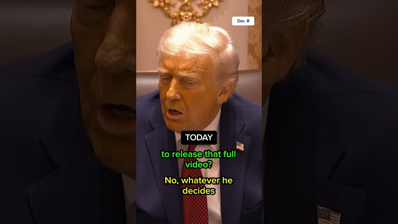 Trump REVERSES stance on boat strike video