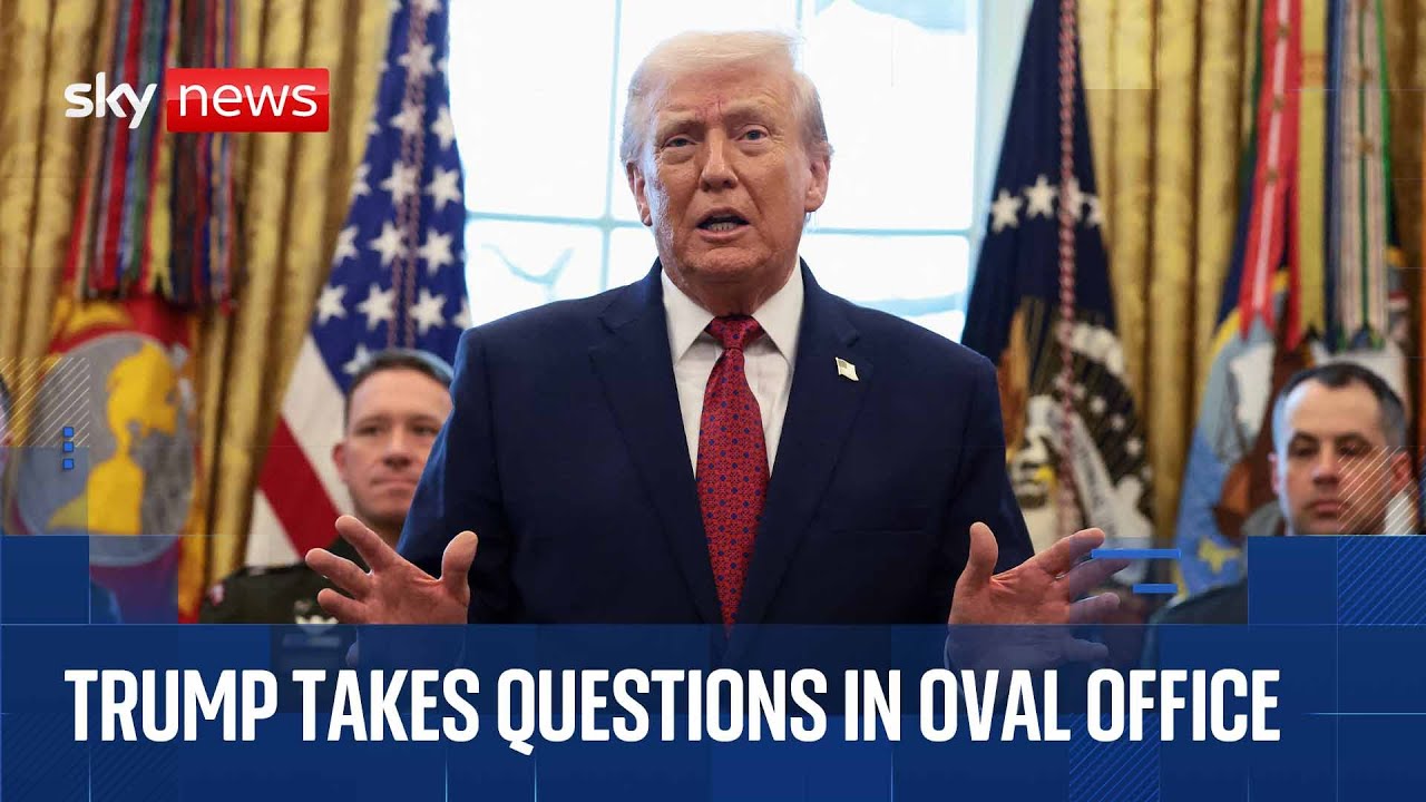 Trump takes questions on BBC, Rob Reiner and Ukraine peace talks in Oval Office