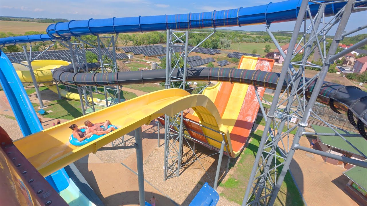 Tsunami Water Slide at HungaroSPA 🇭🇺