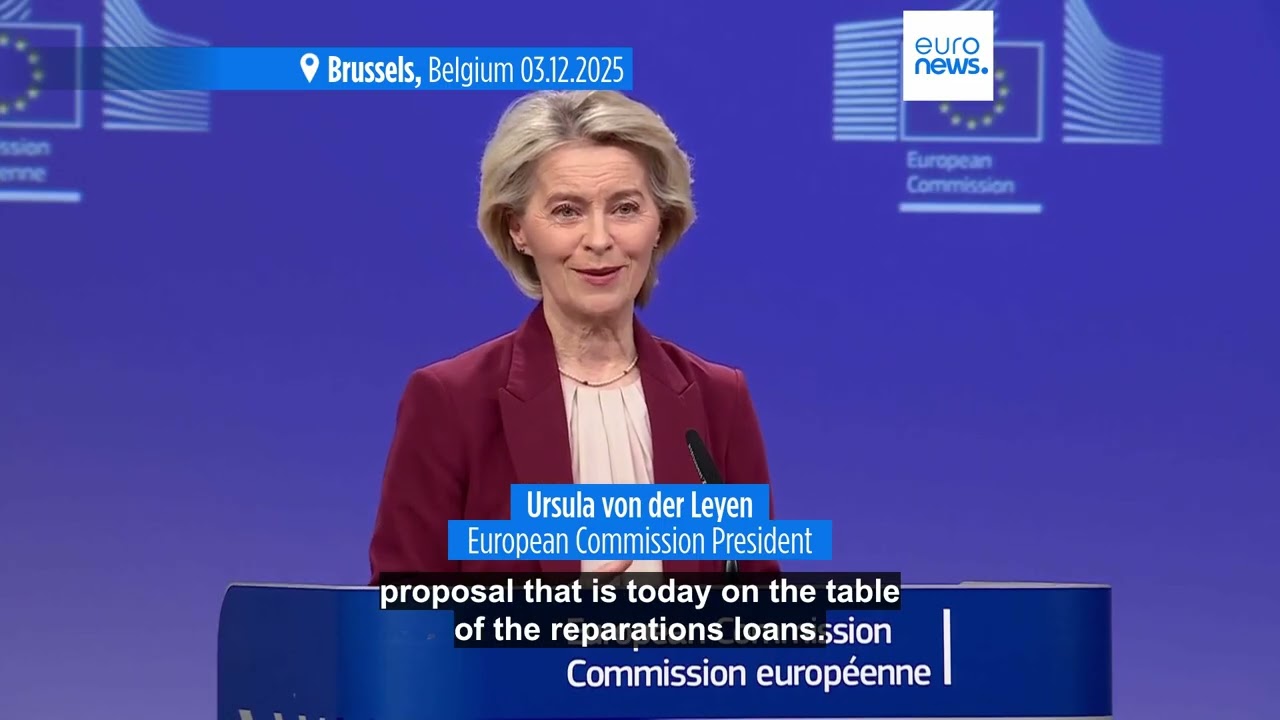 Von der Leyen pushes ahead with reparations loan for Ukraine as Belgium maintains its opposition