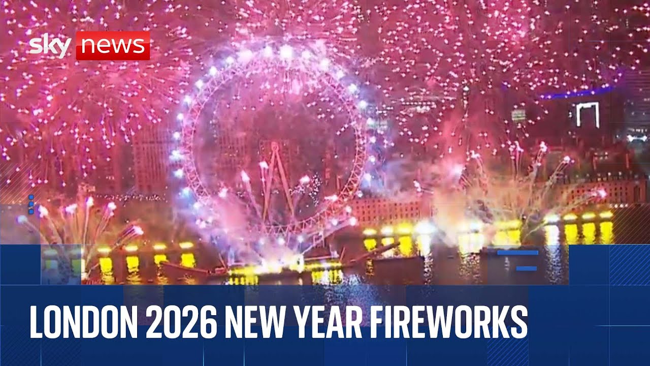 Watch London’s 2026 New Year fireworks from above