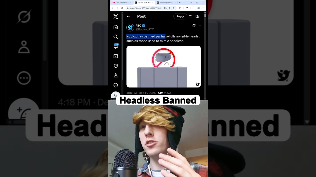Why did Roblox ban headless?