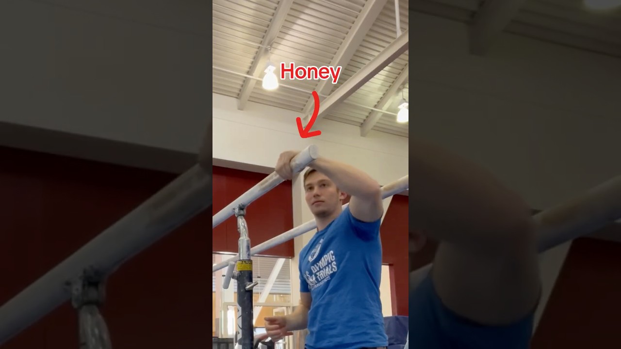Why gymnasts use honey on the bars 🤔 #gymnastics #sports #sport #d1 #honey #olympic #olympics