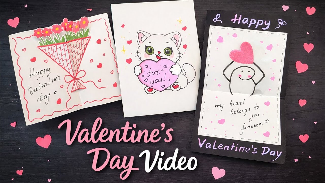 3 Cute Valentine’s Day Card Ideas | Easy DIY Tutorials