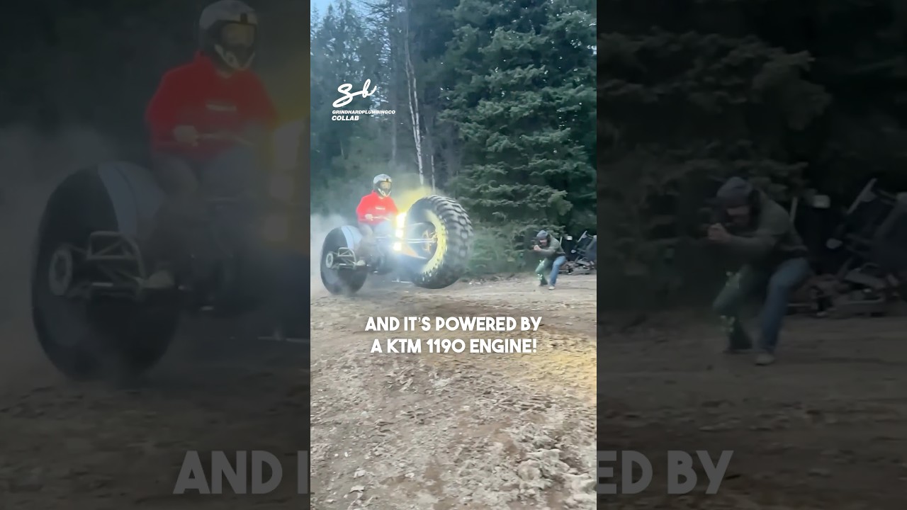 A Homemade Monster Motorbike! 🤩 #giant #motorbike #homemade