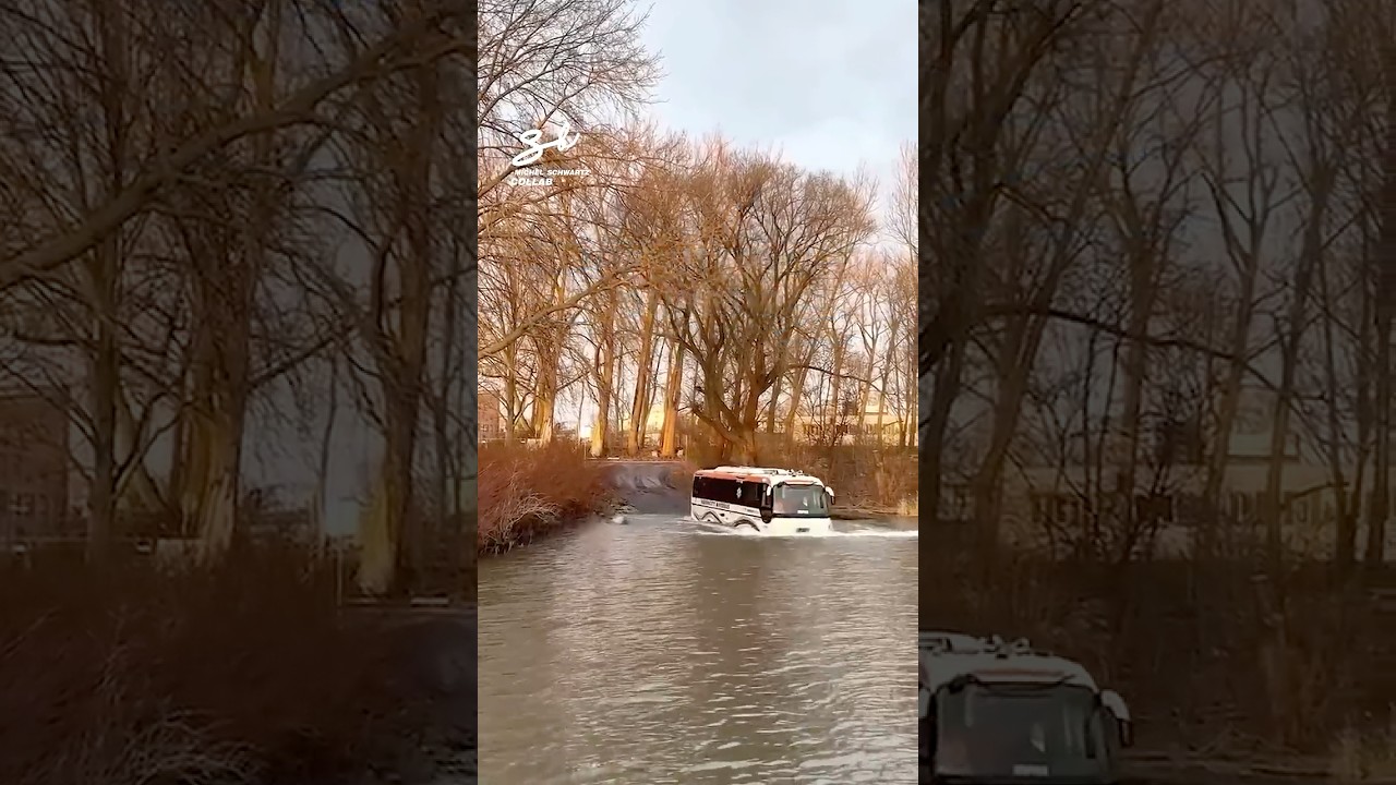 An Amphibious Bus! 😱 #bus #boats #amphibiousvehicle
