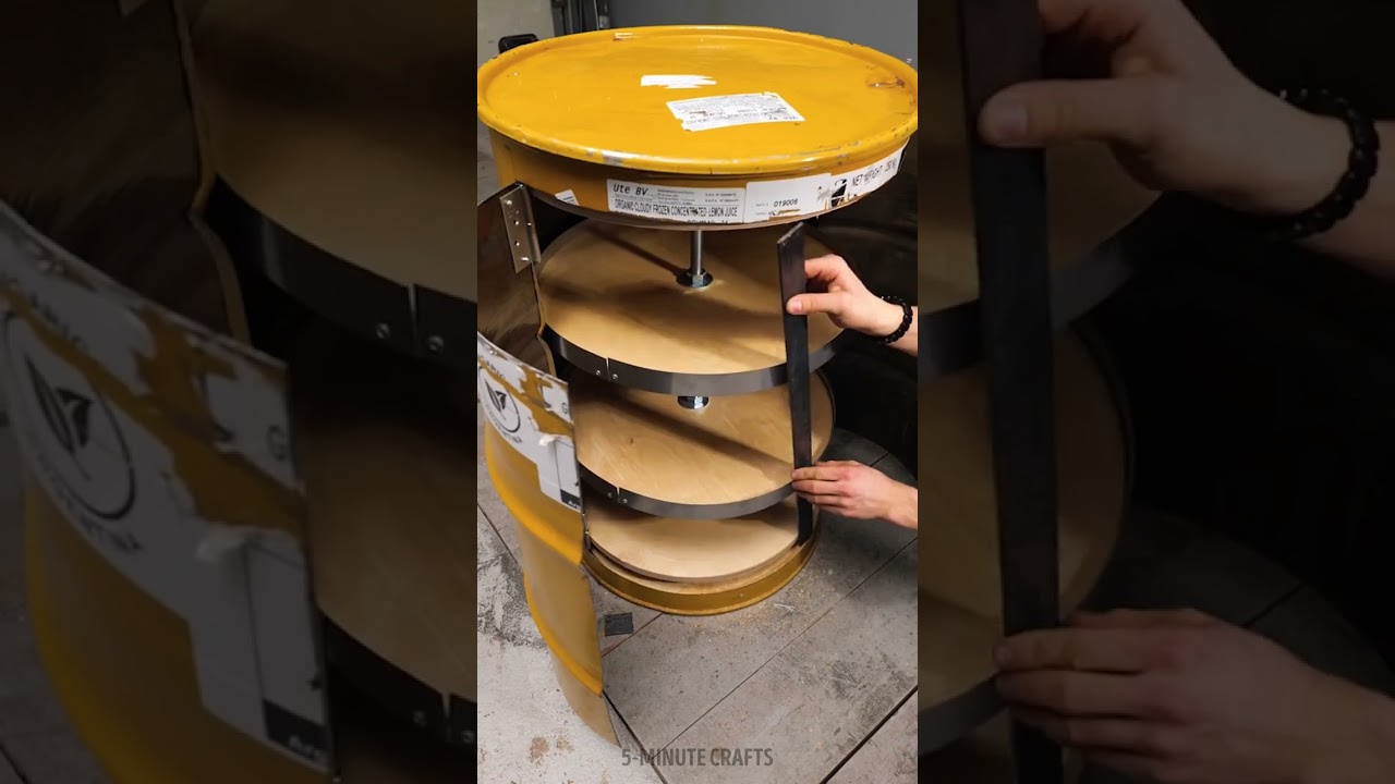 Barrel Upcycling: A Stylish Workshop Organizer 🔧