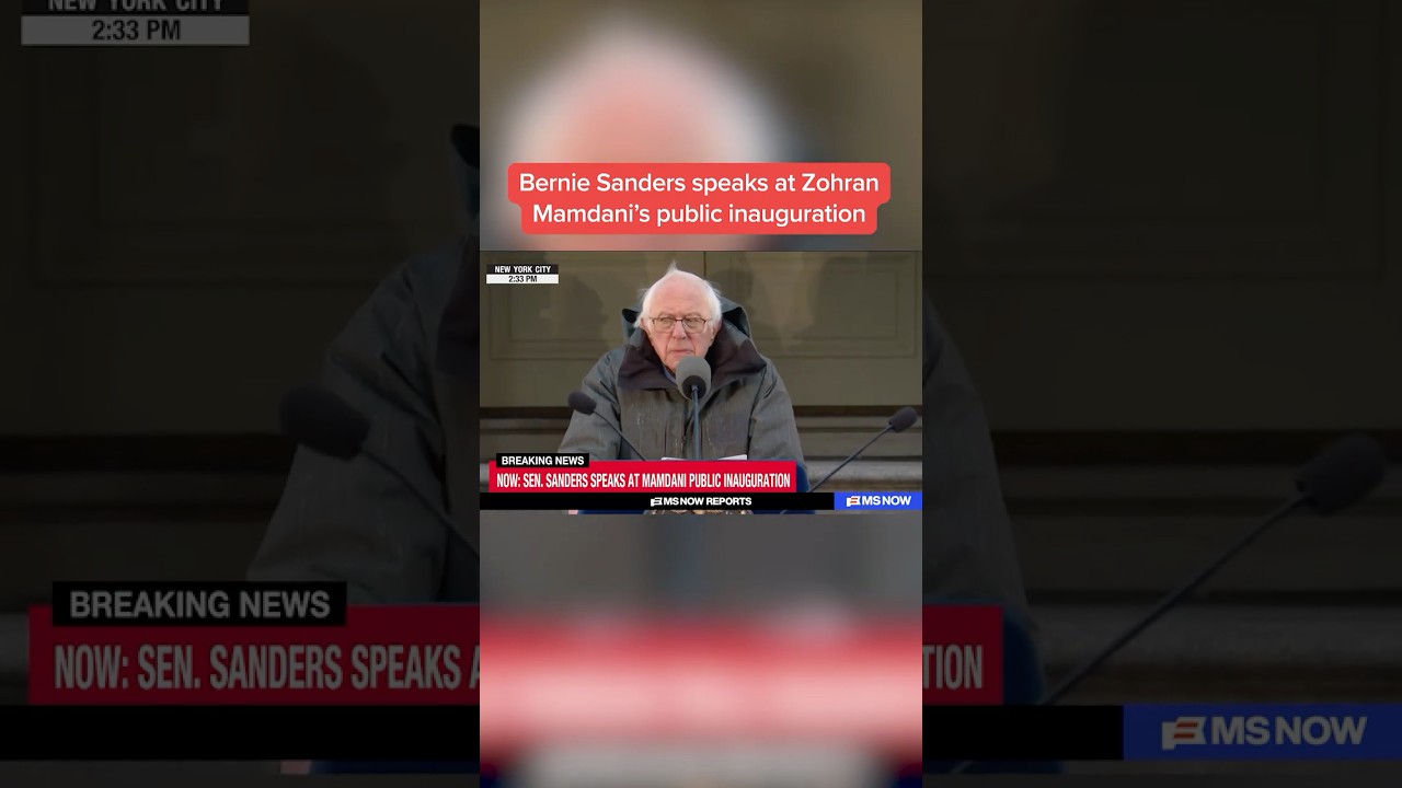 Bernie Sanders speaks at Zohran Mamdani’s inauguration