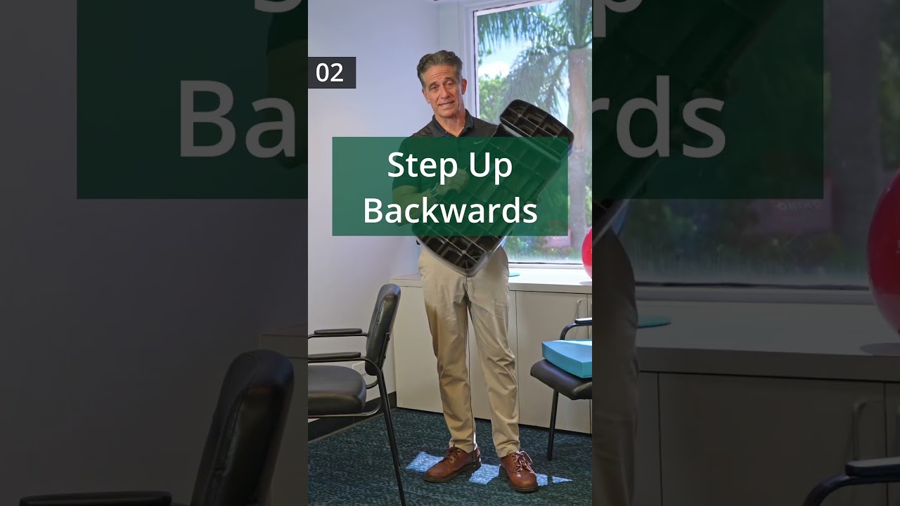 Best 2 exercises that help with leaning backwards when you walk for seniors #seniorfitness #physio