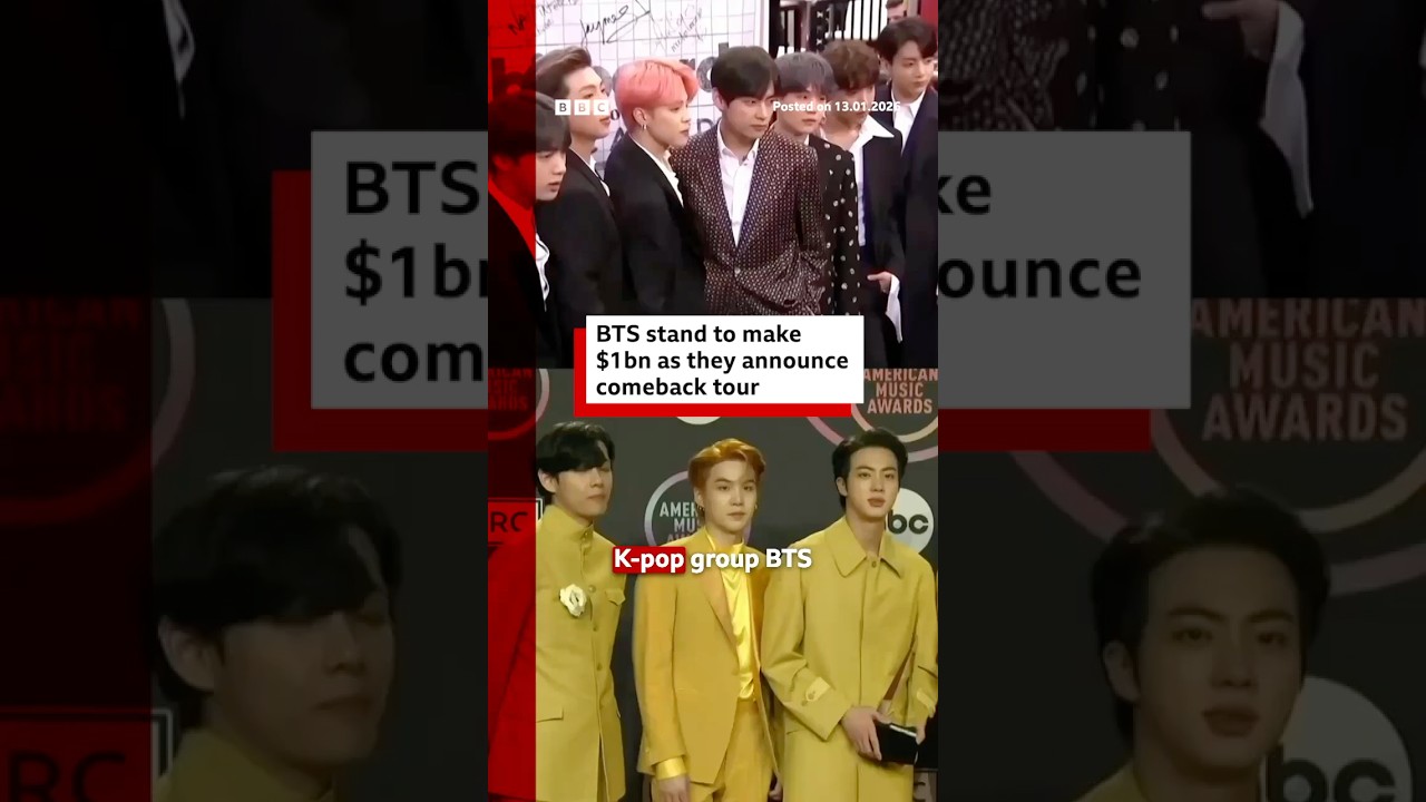 BTS reunion set to make $1bn as band announce world tour. #BTS #KPop #BBCNews