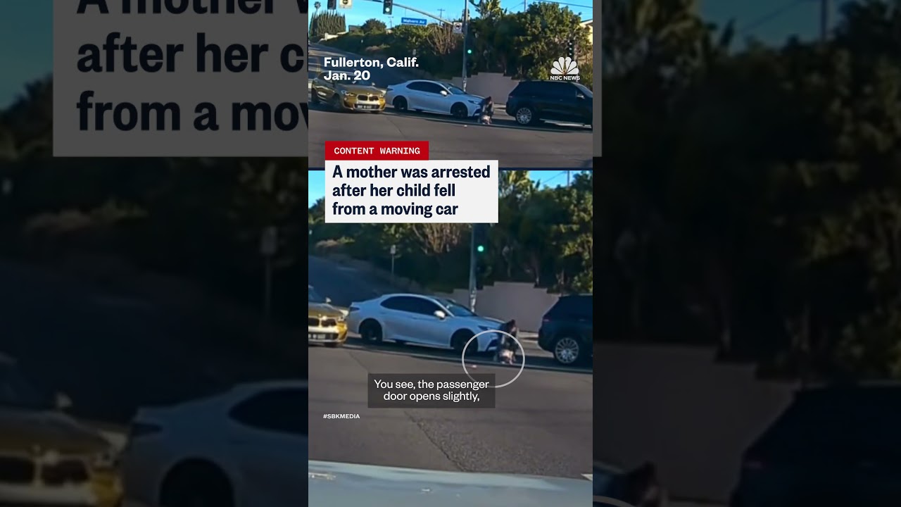 California child falls from moving car, mother arrested