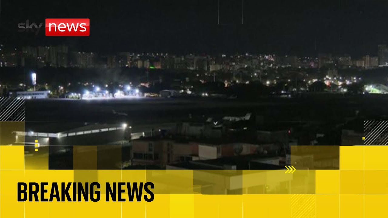 Caracas skyline live after after ‘large-scale’ strike in Venezuela by US