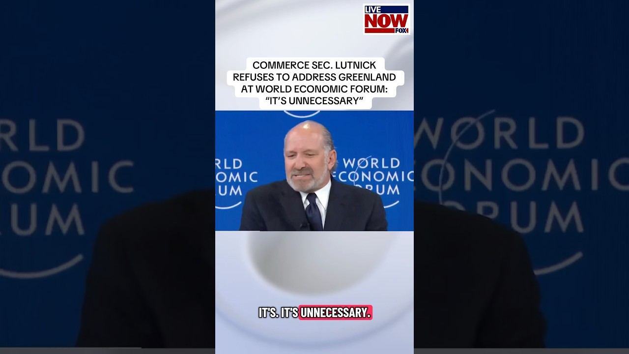 Commerce Sec. Lutnick flatly refuses to talk about Greenland during a World Economic Forum panel.