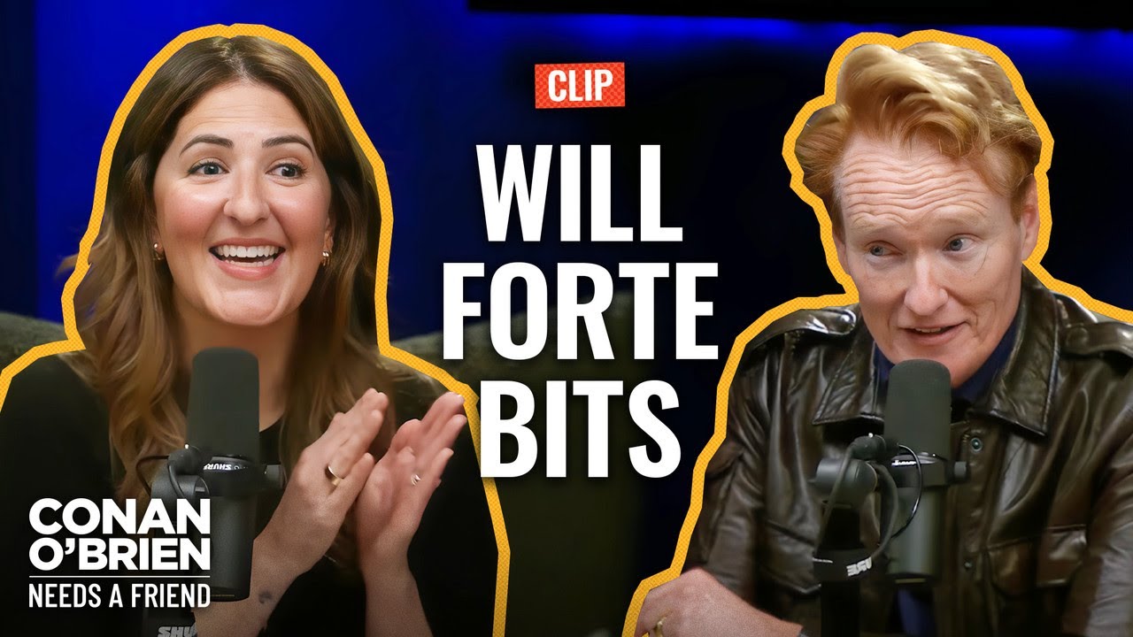 Conan Reacts To D’Arcy Carden & Will Forte’s Gibberish Song | Conan O’Brien Needs A Friend