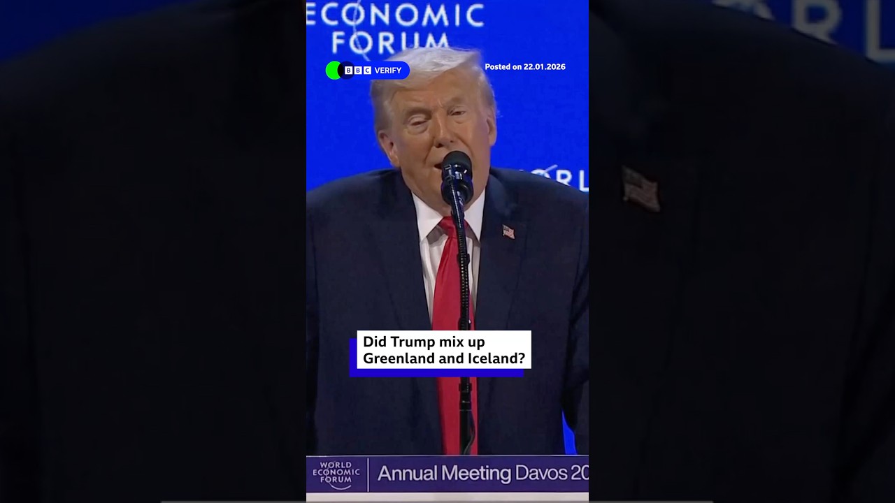 Did Donald Trump mix up Iceland and Greenland in his speech? #Greenland #Trump #BBCNews