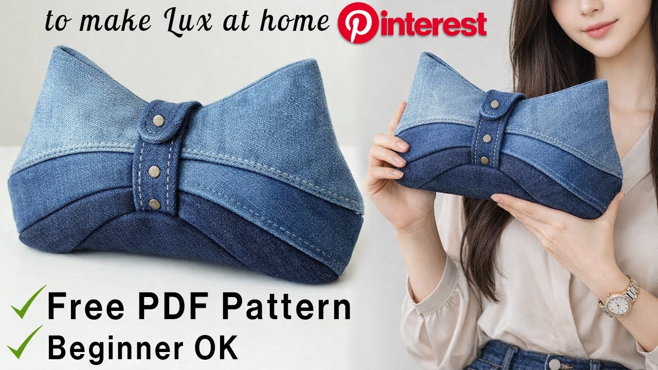 DIY Waste Material Bag tutorial Clothes scraps idea Pinterest Quiet LUX Purse Bag