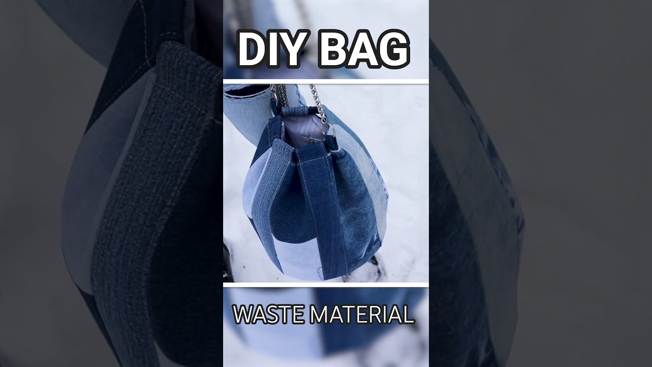 #diycrafts #sewingtips #sewingtutorial bucket bag making at home from clothes 👖✂️ #bag