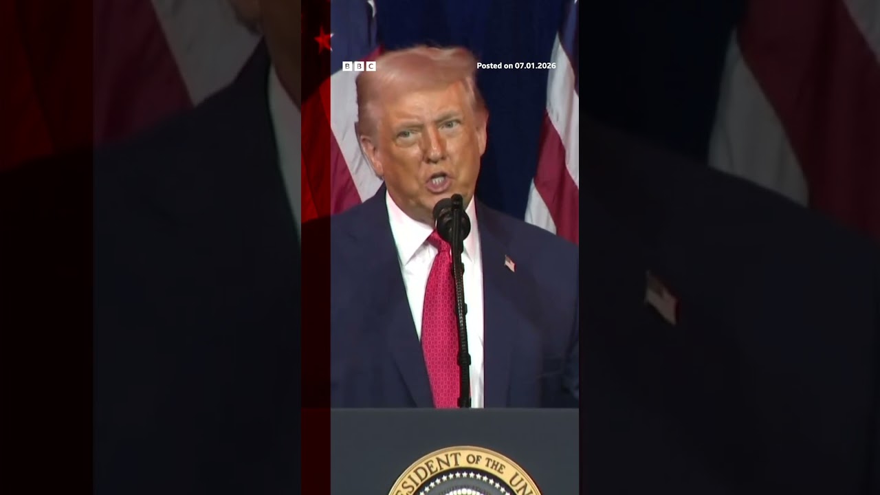 Donald Trump claims that the ousted Venezuelan leader Nicolás Maduro imitated his moves. #BBCNews