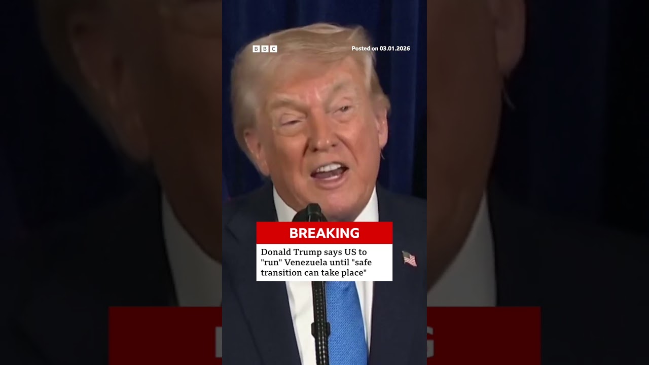 Donald Trump says the US is going to “run” Venezuela. #Venezula #BBCNews