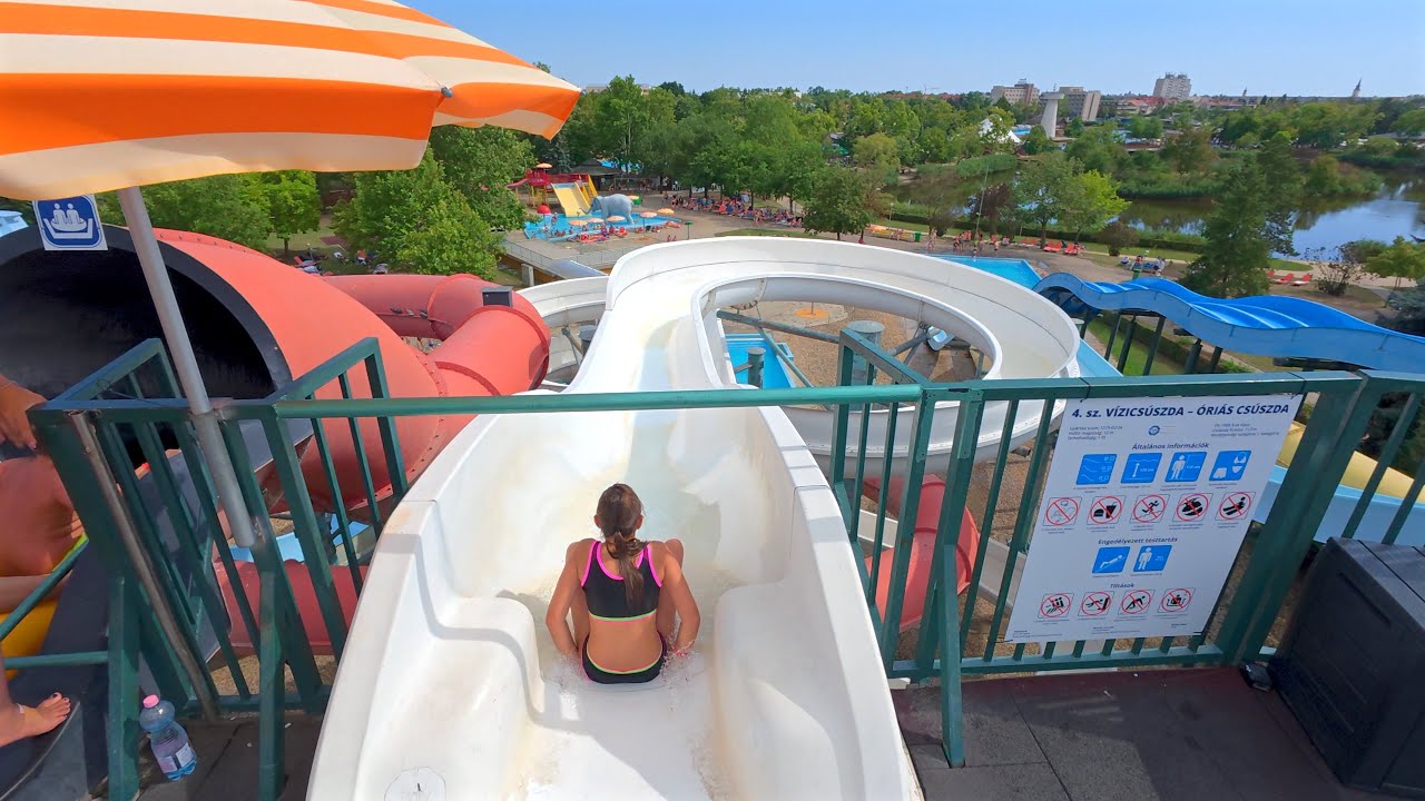 Giant Water Slide at HungaroSPA 🇭🇺