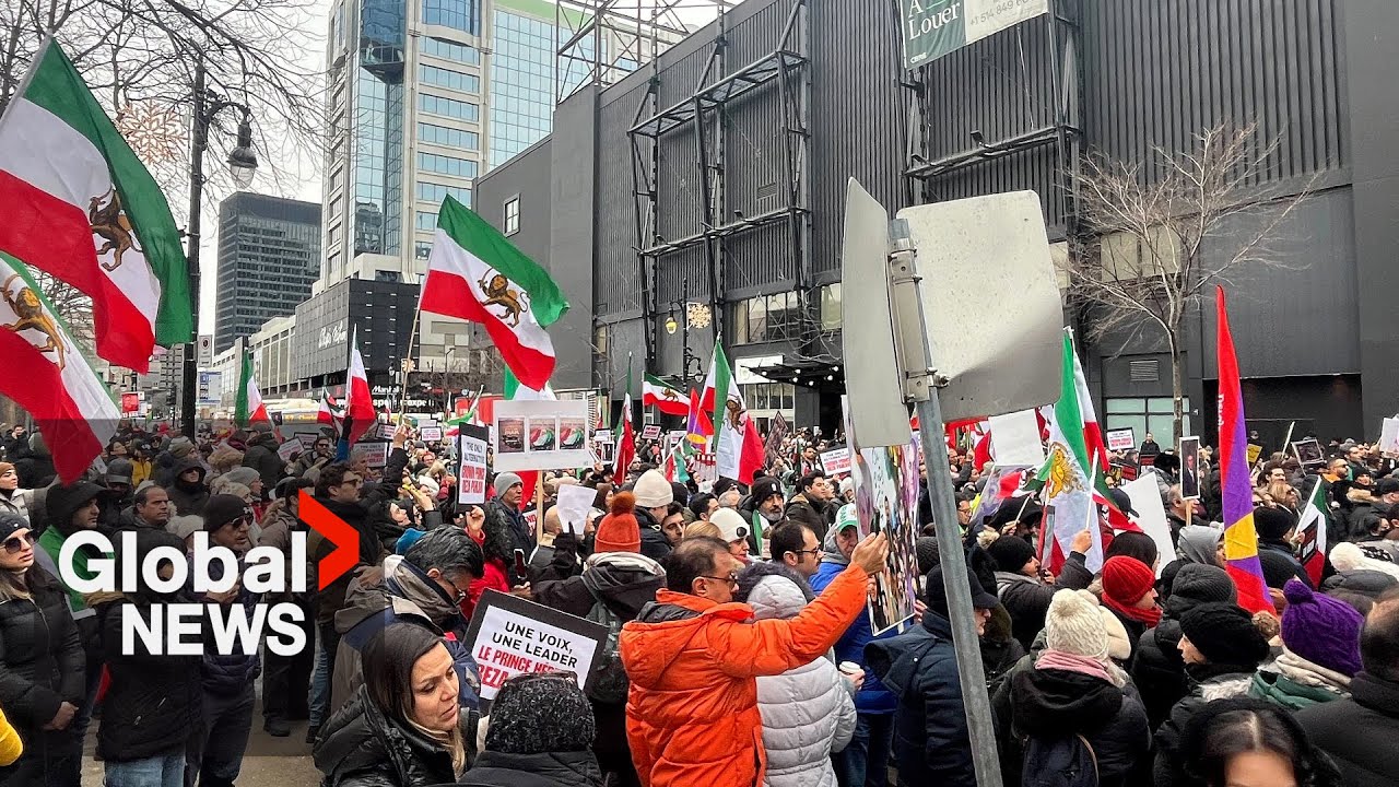 Hundreds march in Montreal in support of protesters in Iran