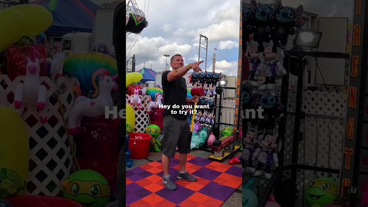 I nearly broke the carnival HAMMER game 🥺❤️