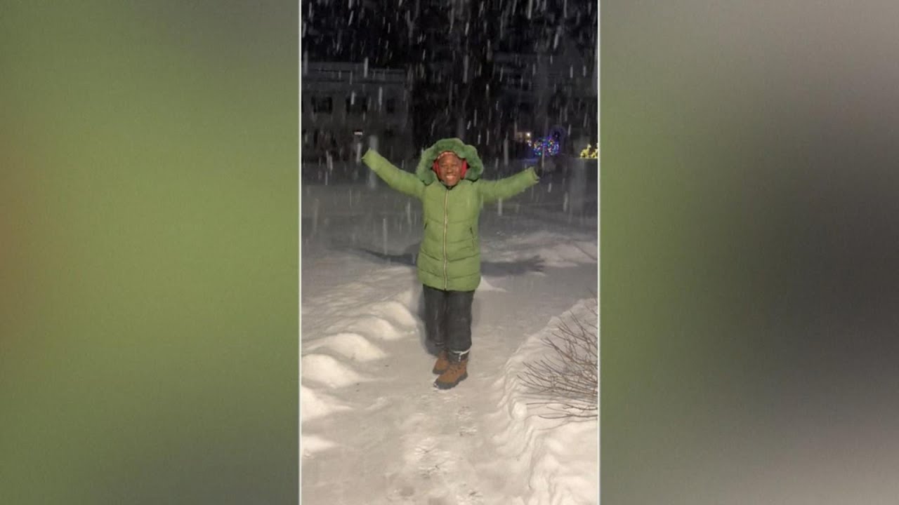 Jamaican mom’s 1st experience with snow goes viral
