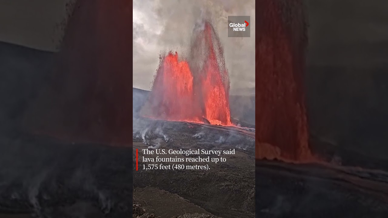 Kilauea volcano sends towering lava fountains into Hawaiian sky