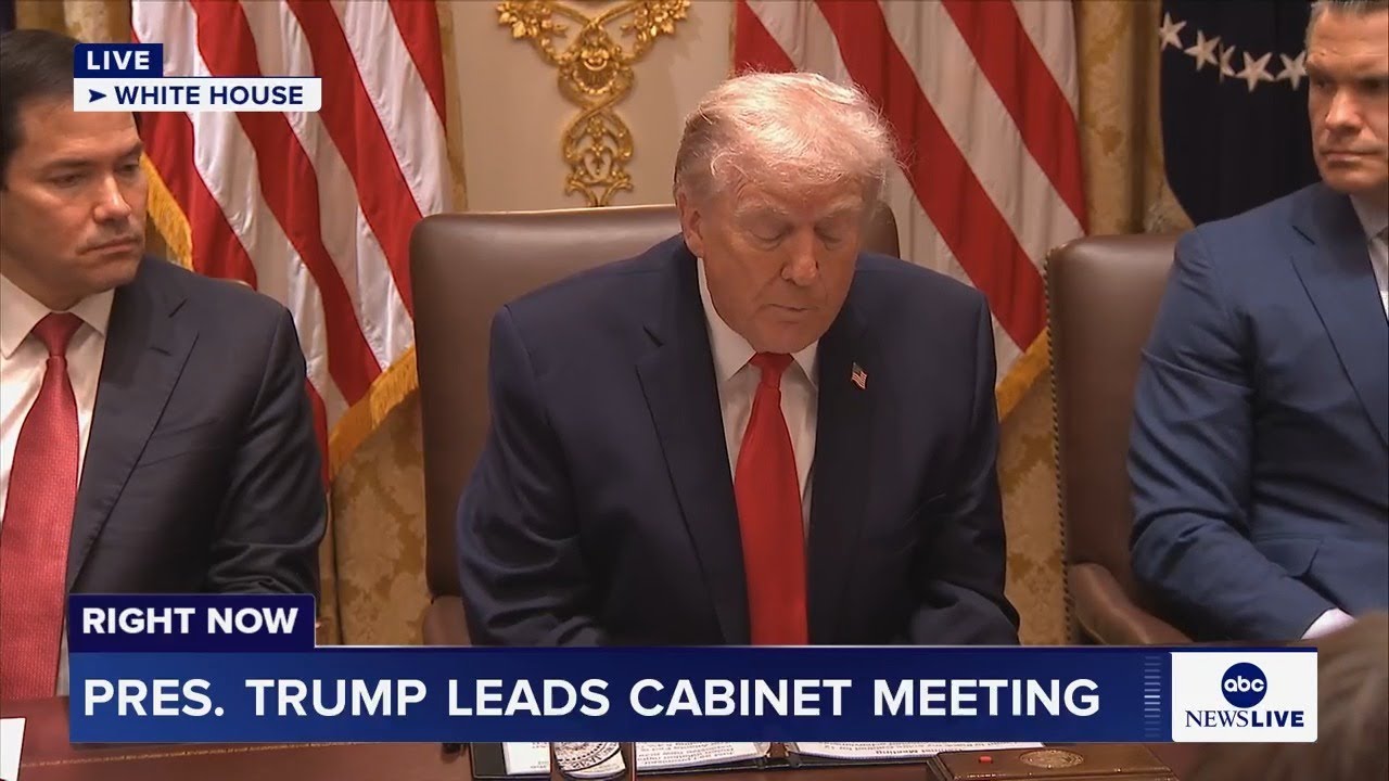 LIVE: President Trump leads Cabinet meeting in the White House