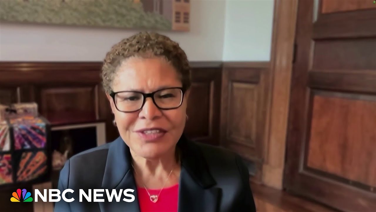 Mayor Karen Bass discusses recovery efforts one year after the L.A. fires