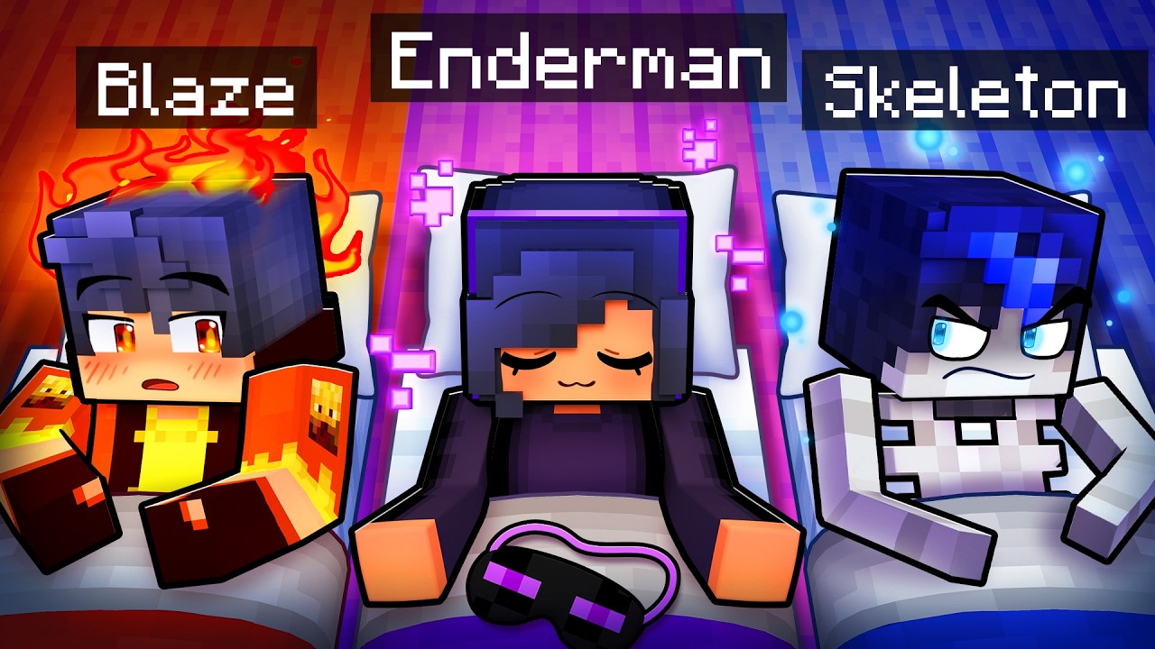 My FIRST SLEEPOVER at MONSTER HIGH in Minecraft!