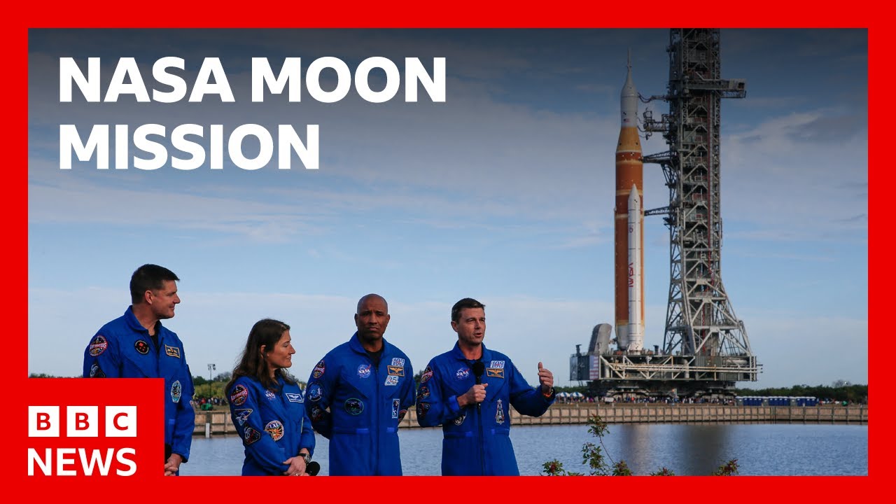 Nasa rolls out Artemis II rocket ahead of crewed Moon mission | BBC News