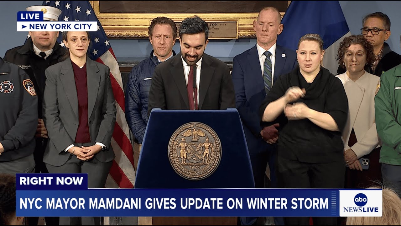 New York City Mayor Mamdani gives update on winter storm: LIVE