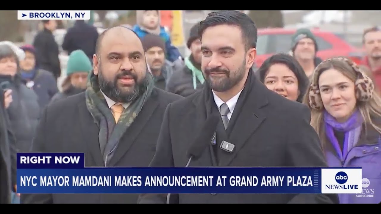 New York City Mayor Zohran Mamdani makes an announcement at Brooklyn’s Grand Army Plaza: LIVE