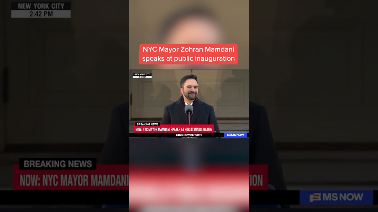 NYC Mayor Zohran Mamdani speaks at public inauguration